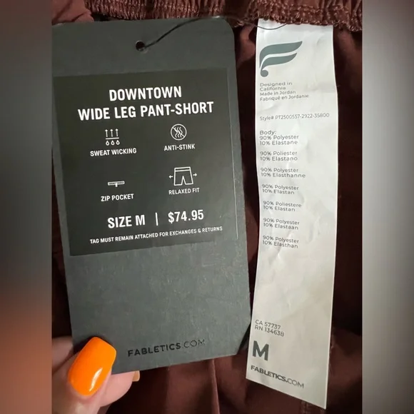 Fabletics Brown Wide-Leg Pants - Picture 10 of 11